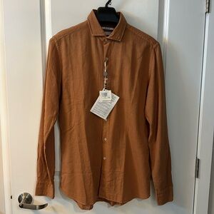 BNWT AT.P.CO Burnt Orange Linen Shirt
